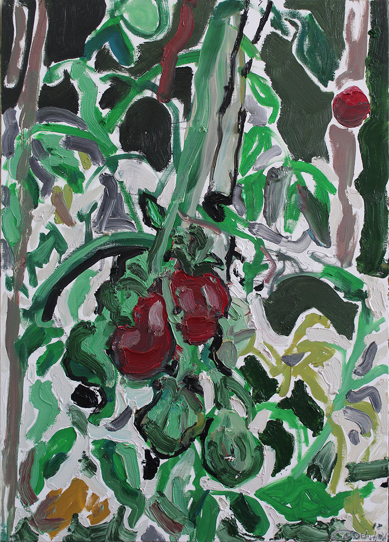 Talk.02, 2018, Oil and tempera on canvas, 180x130cm